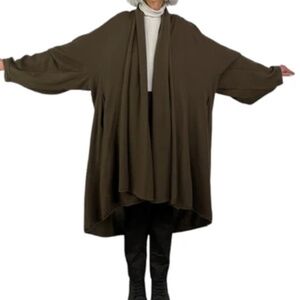 NWT Rundholz Knit Open Brown Asymmetrical Coat Oversize 'S' Orig. $ 790